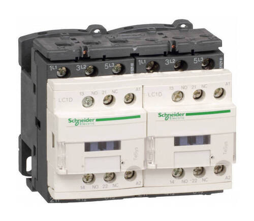 Реверсивный контактор Schneider Electric TeSys D 3P 12А 110.220В DC 5.5кВт, LC2D12BDV