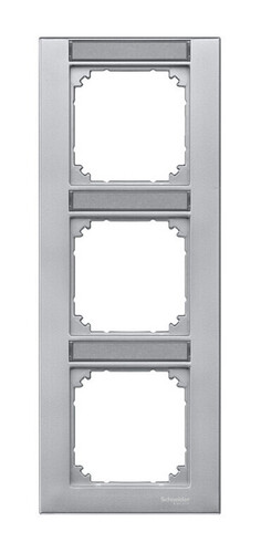 Рамка 3 поста Schneider Electric MERTEN M-PLAN, вертикальная, алюминий